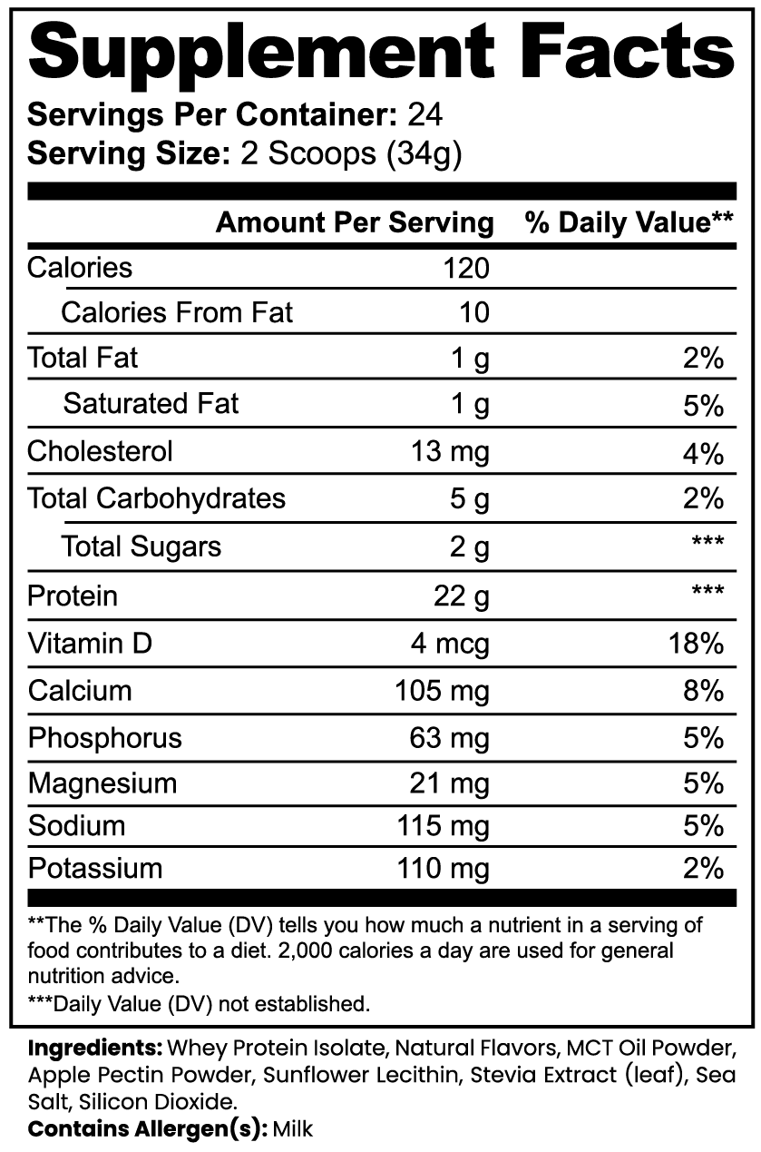 ISOWHEY (Vanilla) - Whey Protein Isolate Powder