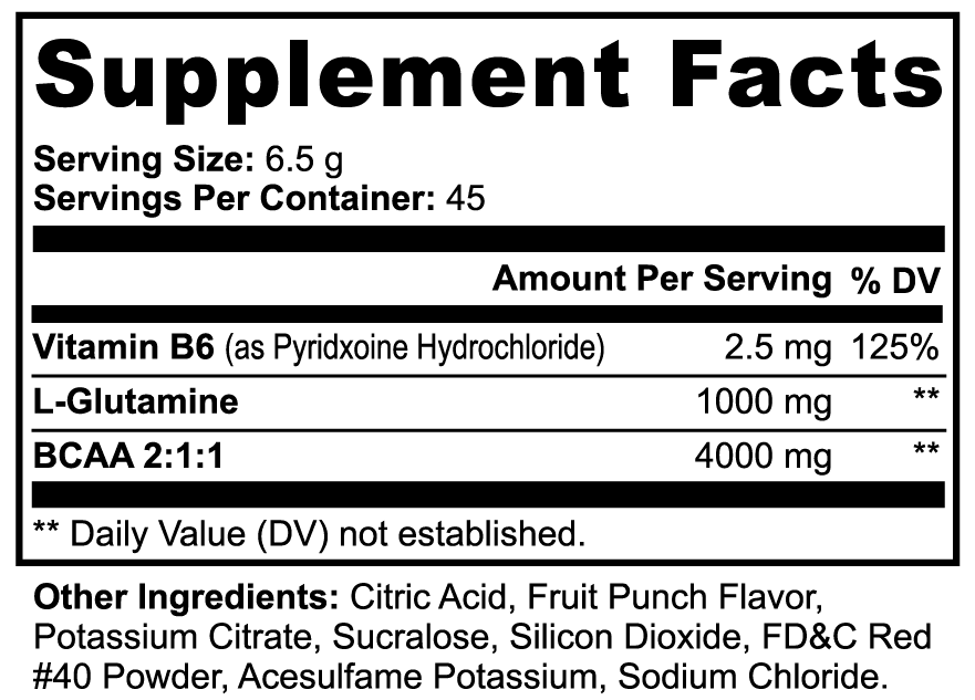 BCAA Post Workout – Fruit Punch - SaremX