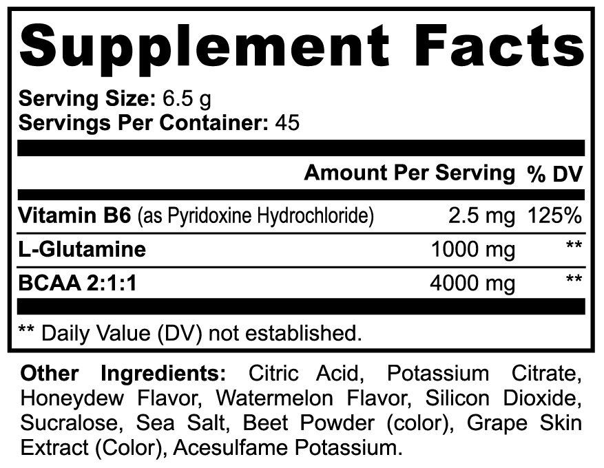 BCAA - Post Workout - Honeydew Watermelon - SaremX