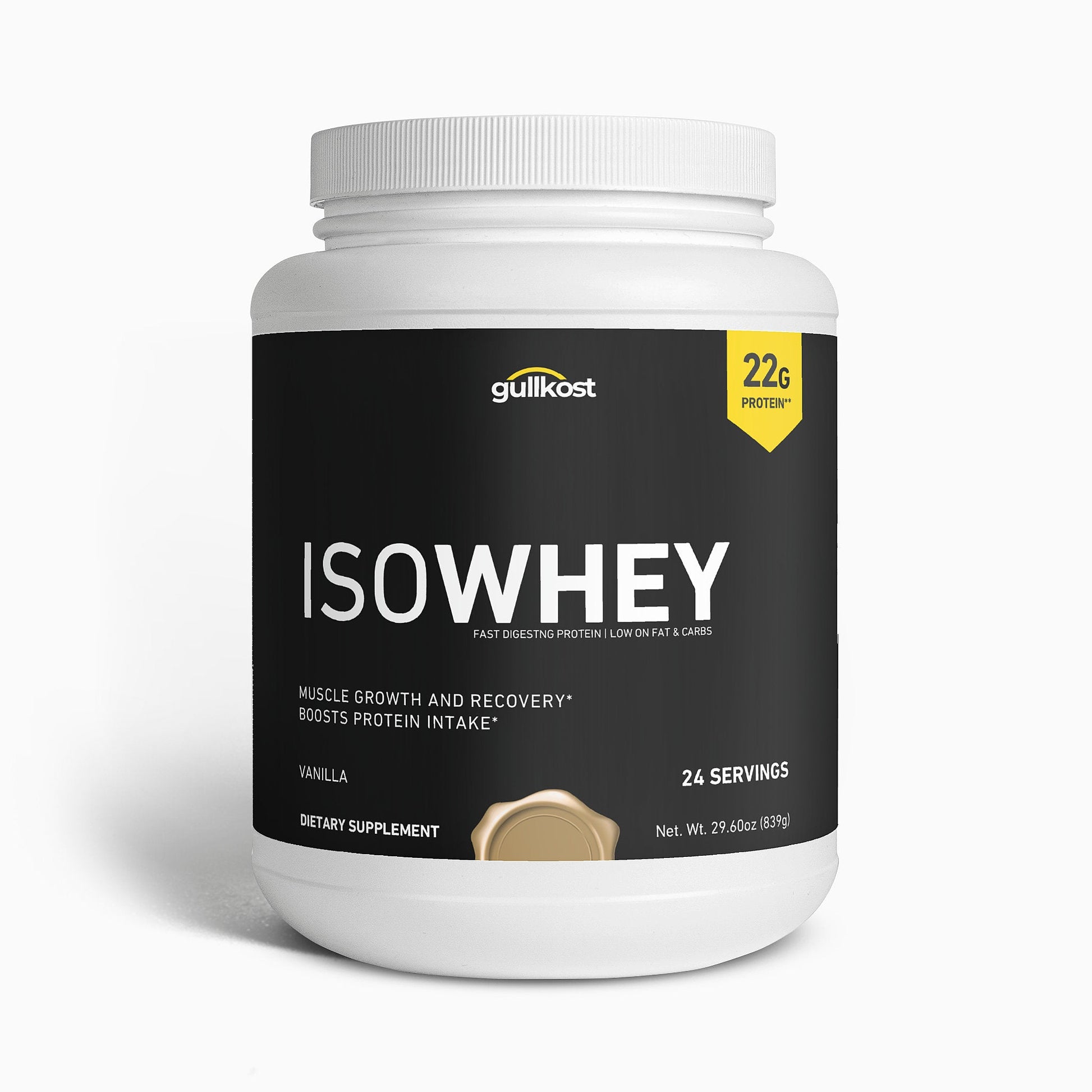 ISOWHEY (Vanilla) - Whey Protein Isolate Powder - SaremX